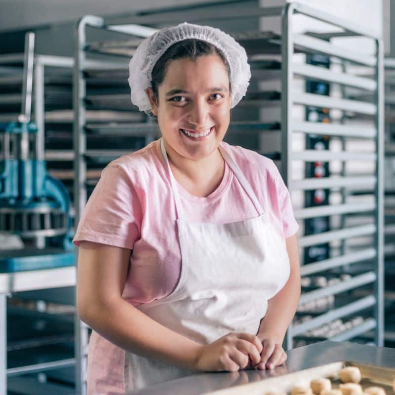 woman in bakery
